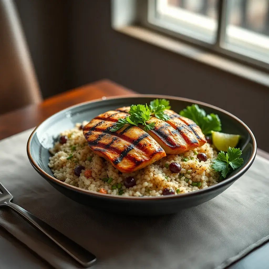 Herbed Quinoa Bowl with Grilled Chicken Recipe