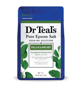  Dr Teal's Salt Soak with Pure Epsom Salt, Relax & Relief with Eucalyptus & Spearmint