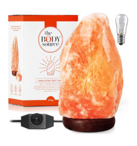 The Body Source Himalayan Salt Lamp, Includes Lamp Dimmer Switch and Night Light