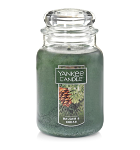 Yankee Candle Balsam & Cedar Scented, Classic 22oz Large Jar Single Wick Candle